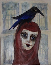LC_Omen_oil_collage_forweb Omen, Oil and Collage ©2013 Lauren Curtis