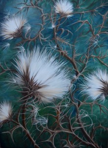 Thistle Nocturrn, oil, ©2013 Dianne Belnay